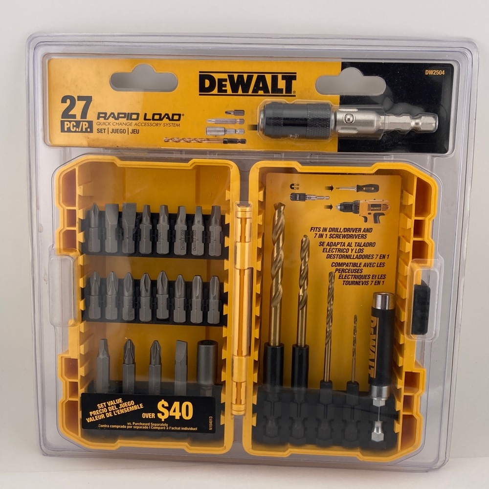 DeWalt DW2504 27 Piece Rapid Load Quick Change Accessory System New